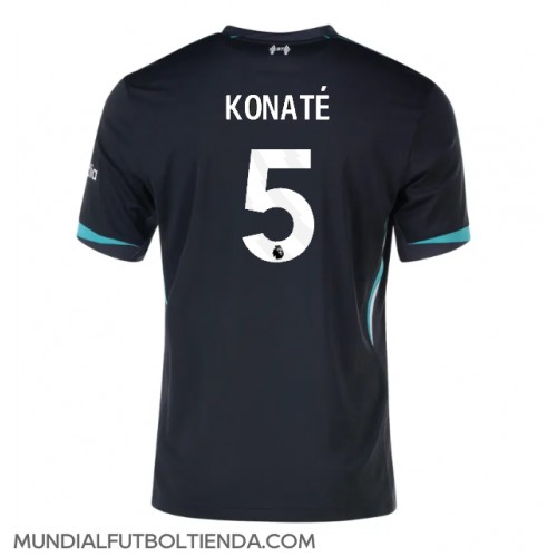 Camiseta Liverpool Ibrahima Konate #5 Segunda Equipación Replica 2024-25 mangas cortas